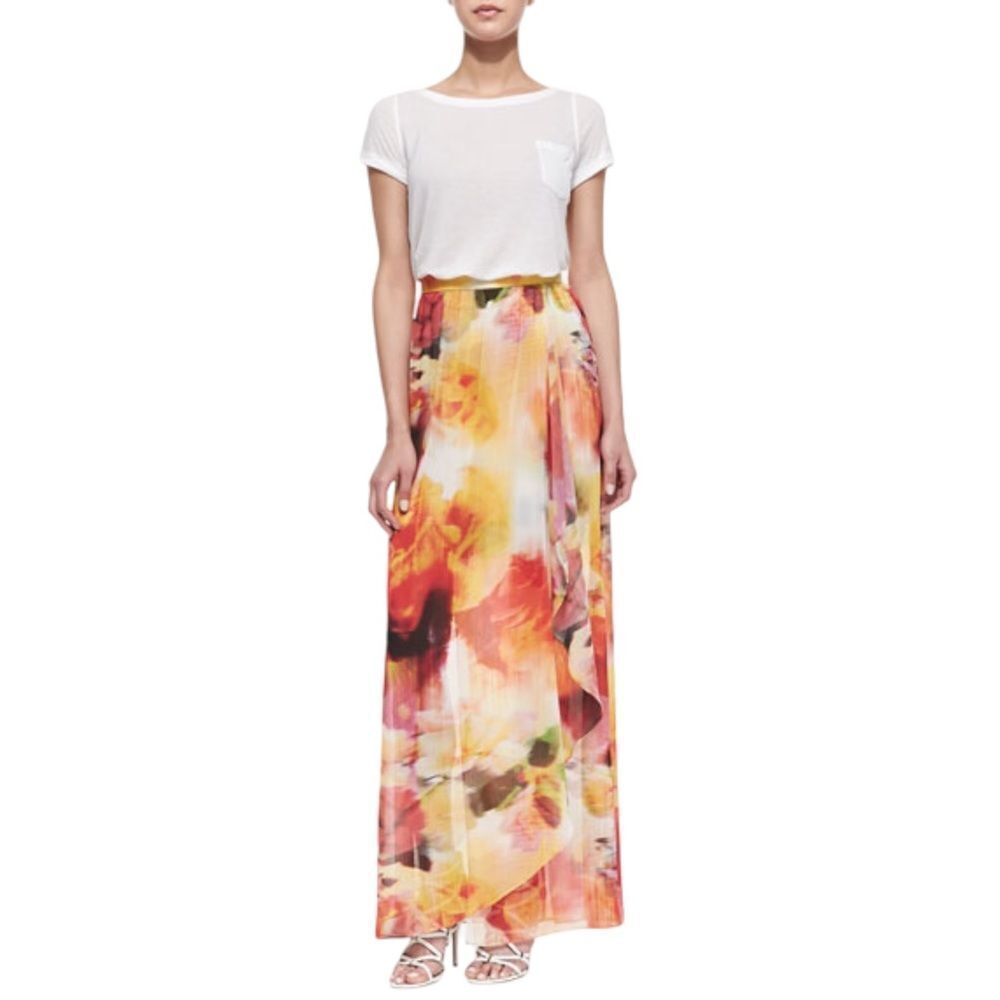 Alice + Olivia Floral Multicolor Maxi Skirt